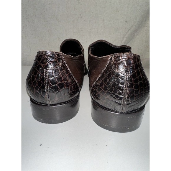 caporicci mens shoes 11 Cap Toe Slip On Lav Blak Alligator Hand Made Italy main image 8